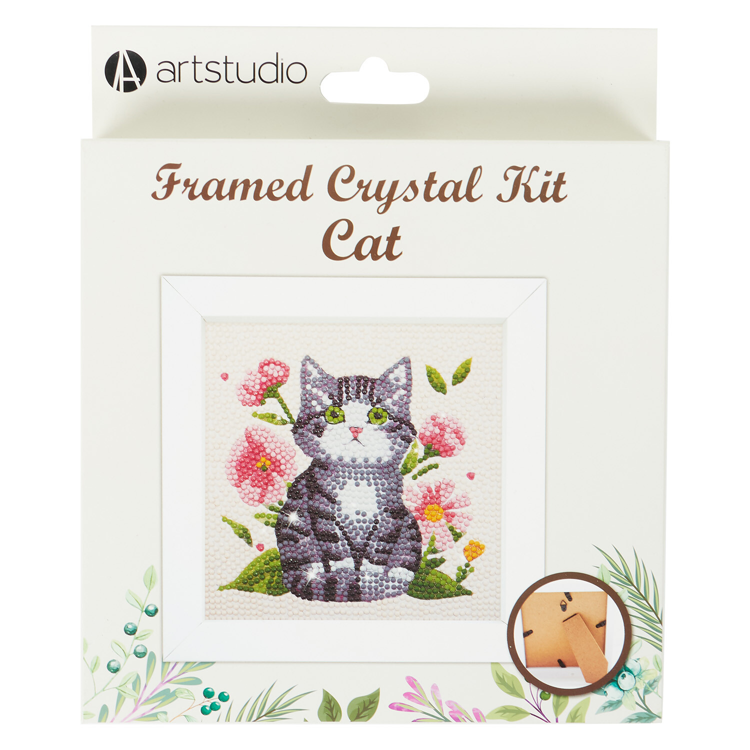 Assorted Cats Framed Crystal Kit - Multicolour Image 1