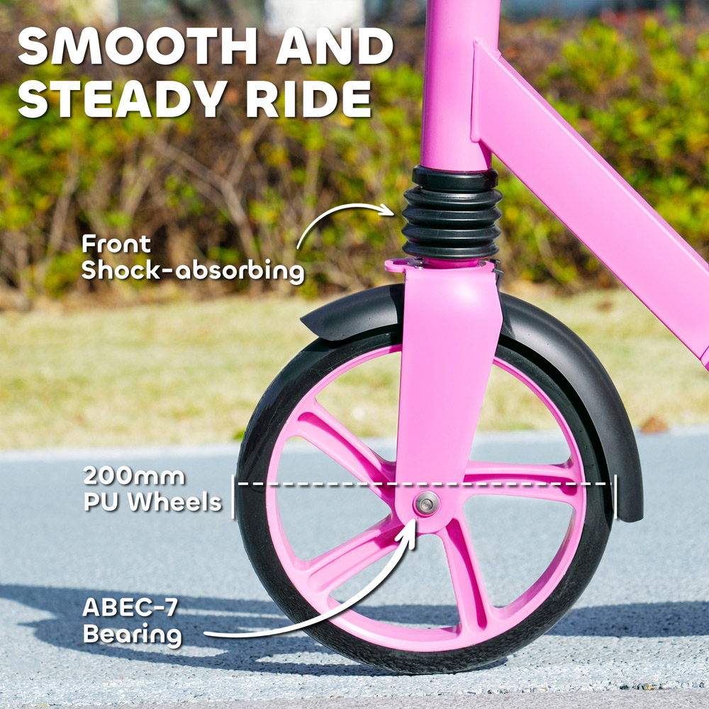 Tommy Toys AIYAPLAY Pink Adjustable Handlebar Foldable Kids Kick Scooter Image 5