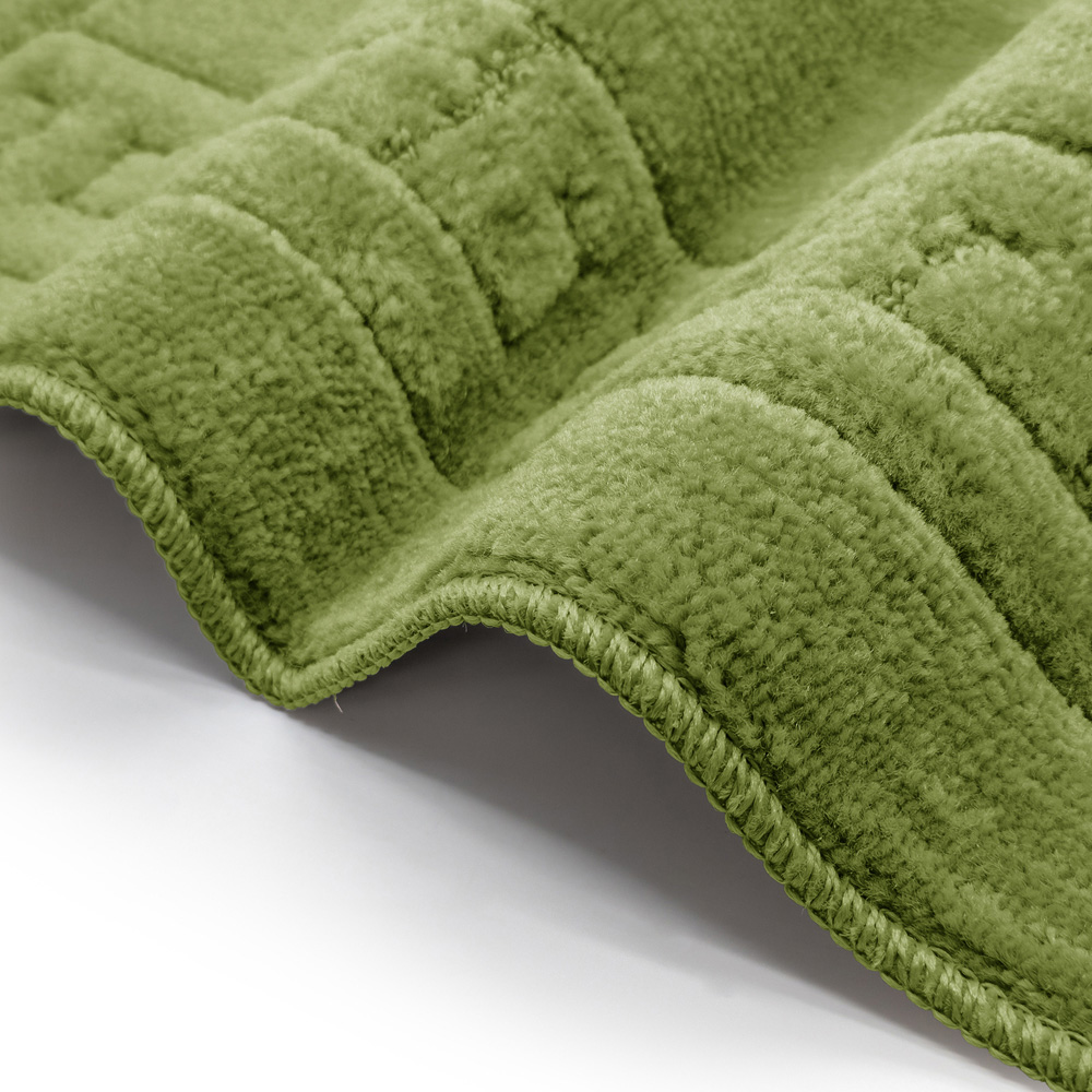Velosso Greek Key Lime Bath Mat Set Image 4
