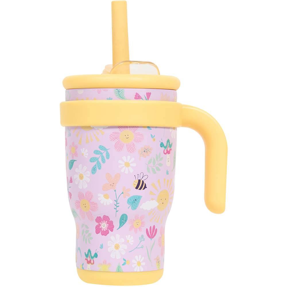 Kids Floral Printed Leakproof Tumbler Image 5