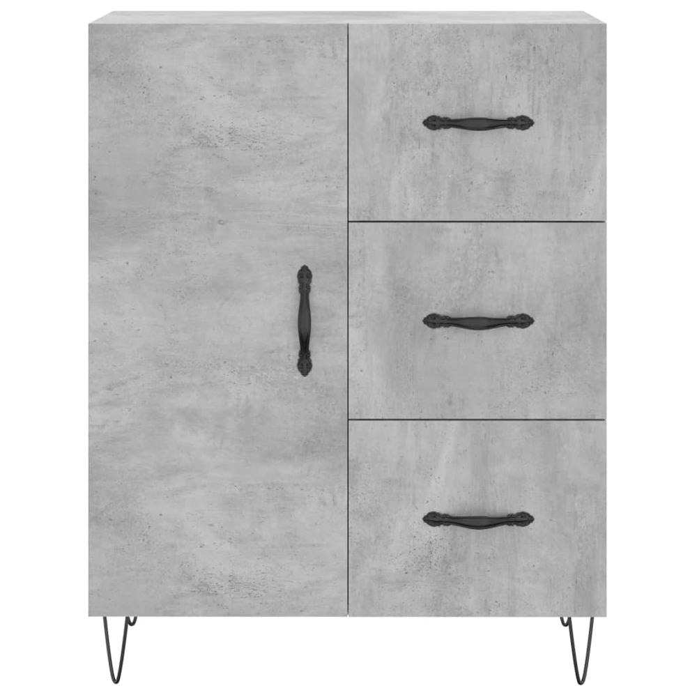 vidaXL 3 Door 3 Drawer Concrete Grey Highboard Image 8
