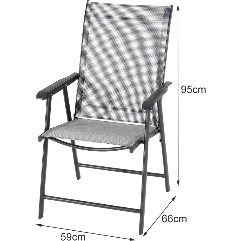 Living and Home 4 Seater Rectangular Slatted Patio Set Image 9