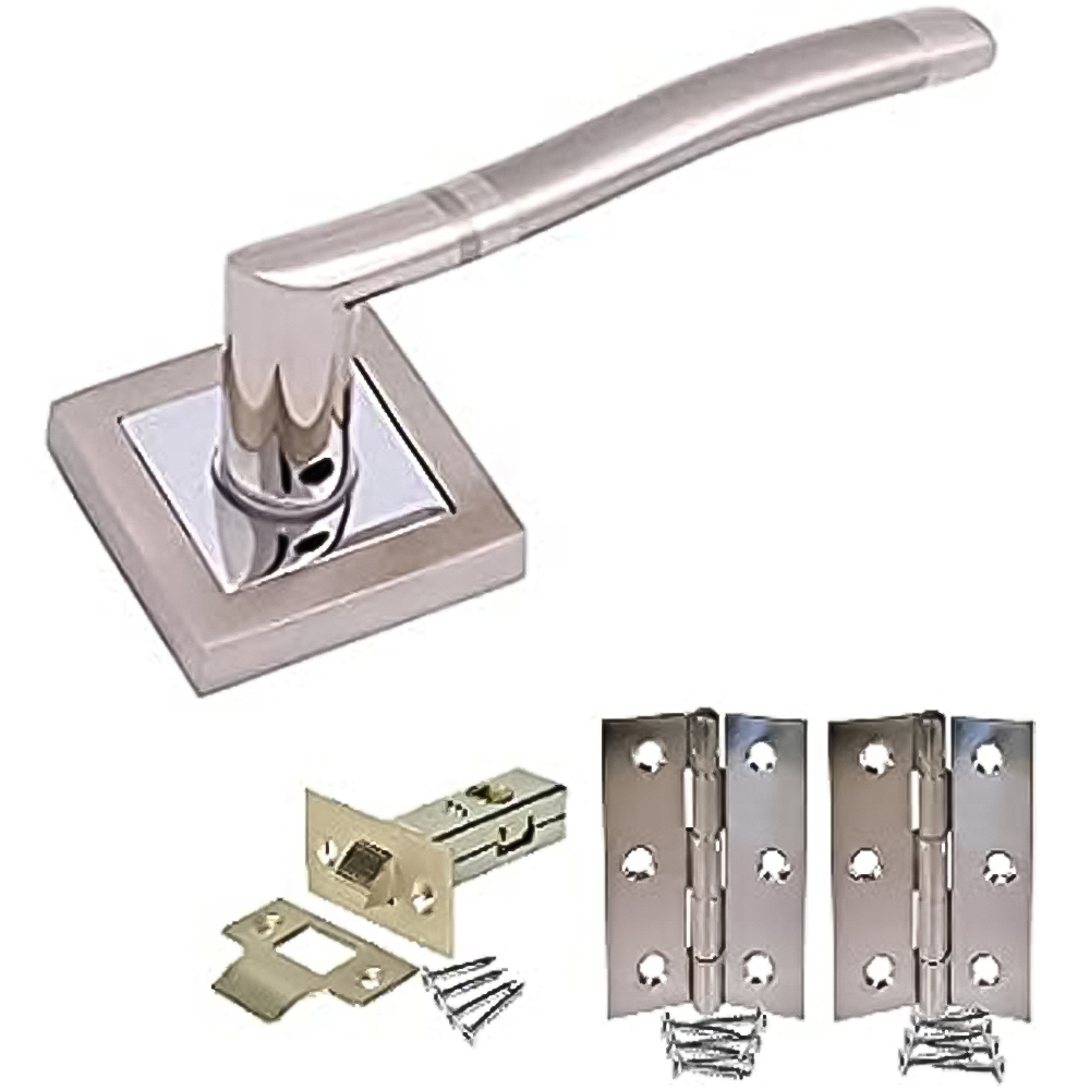 Golden Grace Duo Chrome Select Lever Door Handle Set Image 1