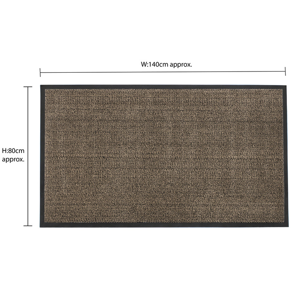 JVL Commodore Brown Black Barrier Mat 80 x 140cm Image 4