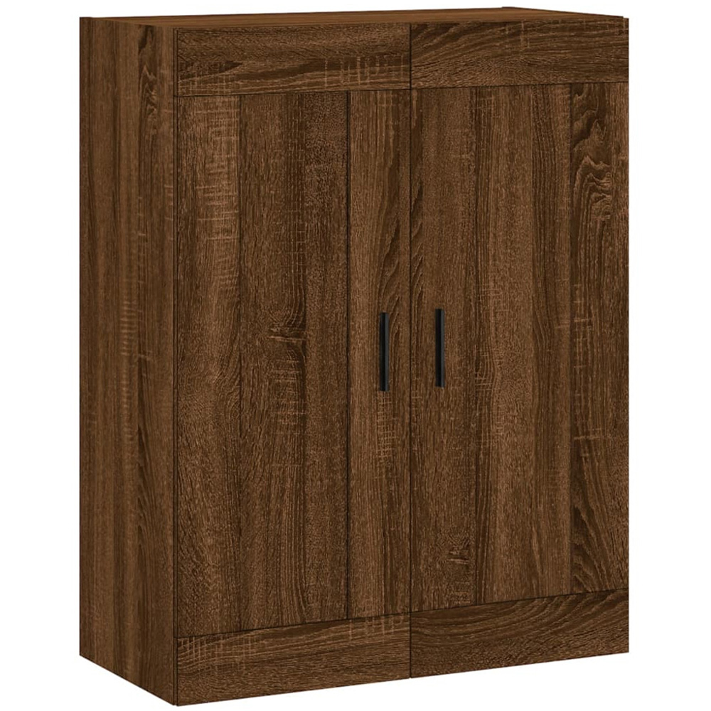 vidaXL 2 Door Brown Oak Wall Mounted Cabinet Set of 2 Image 5