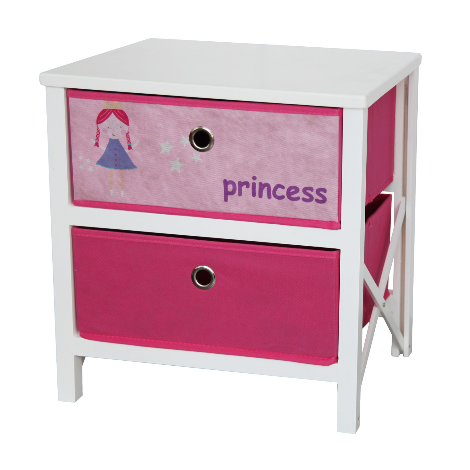 Princess Two Drawer Bedside Image