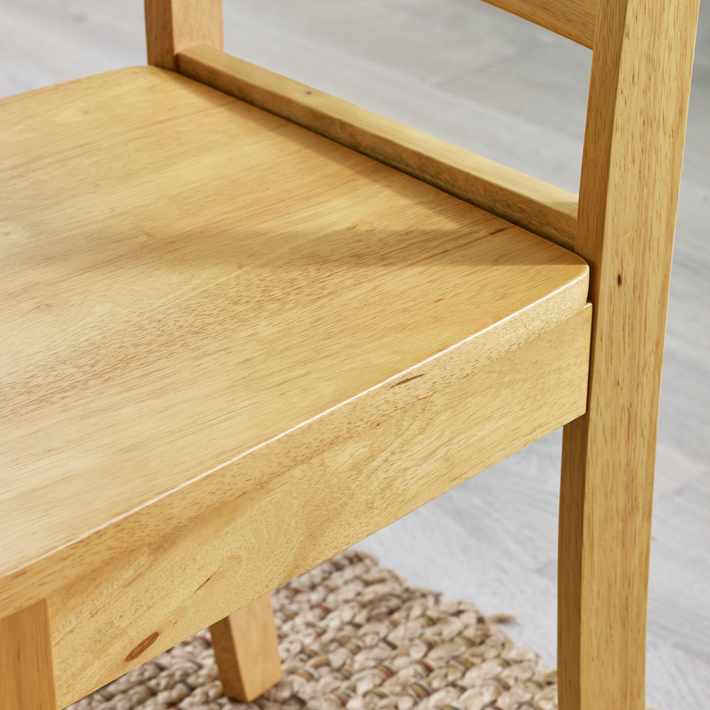 Furniturebox Lymington Marros 6 Seater Wooden Dining Set Oak Effect Image 4