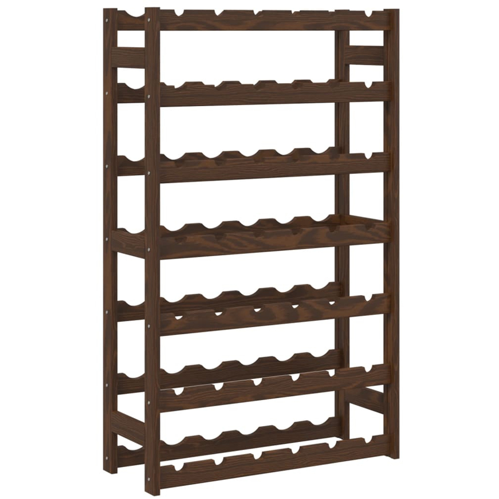 vidaXL 42 Bottle Brown Freestanding Wine Rack Image 1