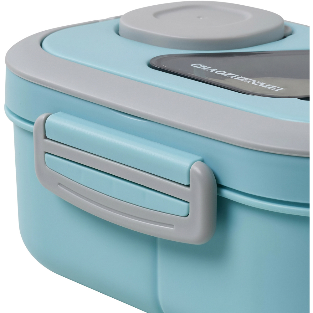Living and Home Blue Portable Lunch Box Set with Cutlery and Insulated Bag Image 5