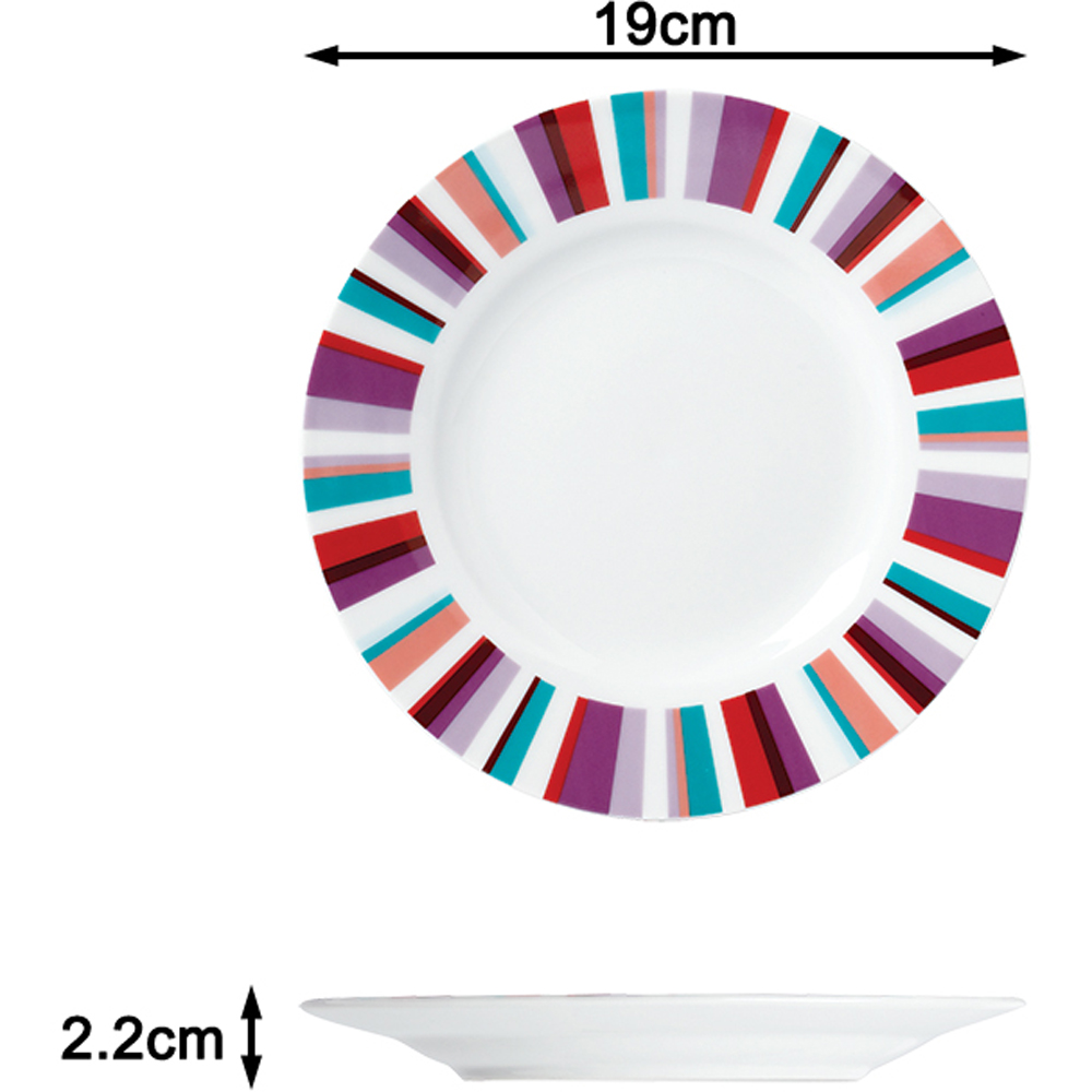 Waterside Mix and Match Stripe Multicolour 24 Piece Dinner Set Image 6