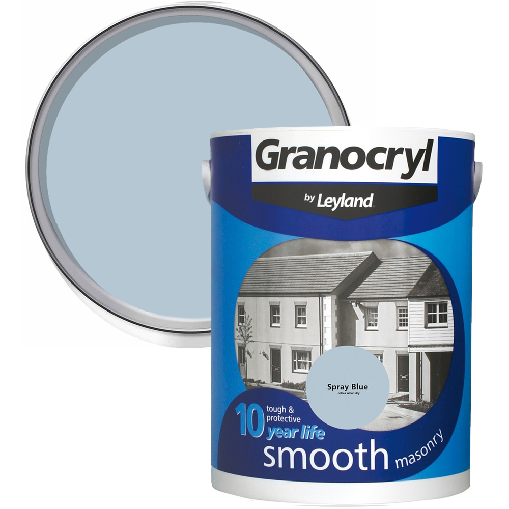 Leyland Granocryl Smooth Masonry Paint Spray Blue 5l Image 1