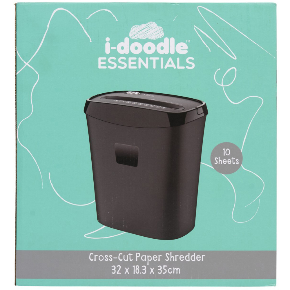 10 Sheet Cross Cut Shredder with 15L Bin Black Image 5