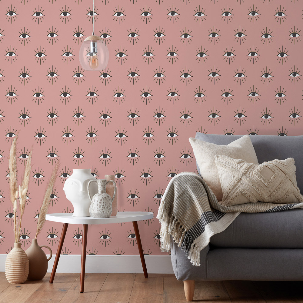 furn. Theia Abstract Blush Matte Wallpaper Image 3