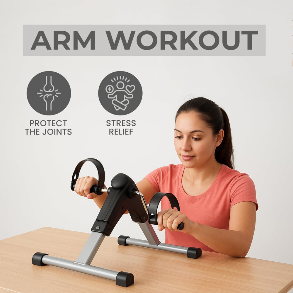 Alivio Portable Mini Bike Pedal Exerciser Machine with LCD Display Image 8