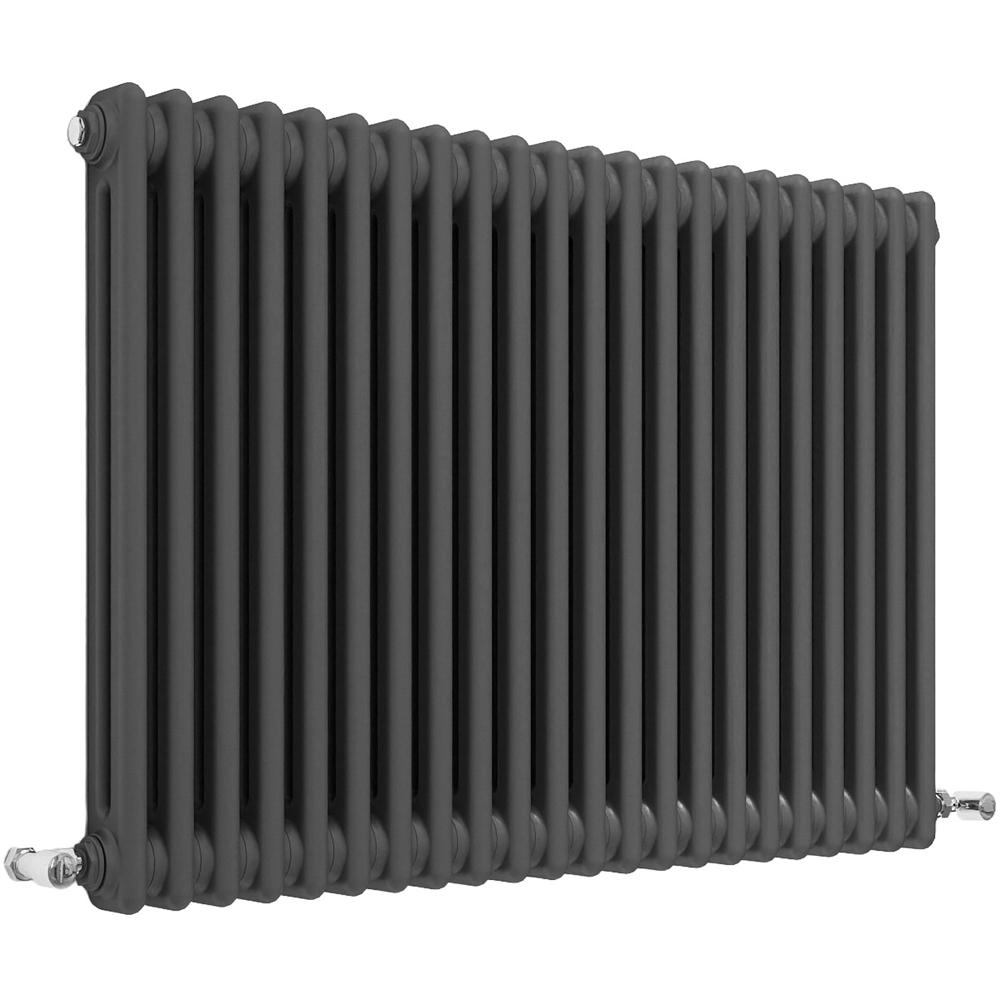 Stech Homes 3782 BTU Anthracite 2 Column Horizontal Radiator 600 x 1010mm Image 1