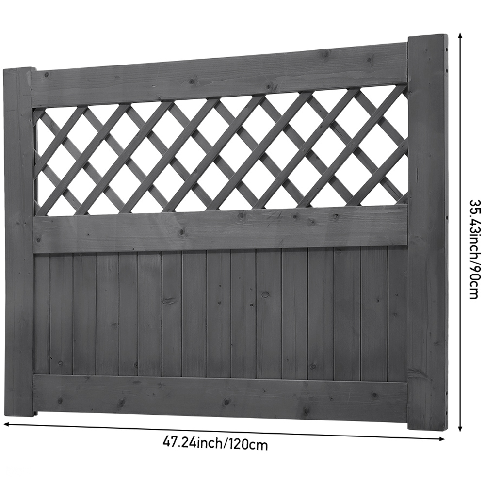 Living and Home Rhombus Wooden Garden Fence Gate with Latch 90 x 120cm Image 7