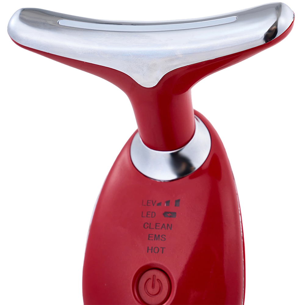 Living and Home 3-in-1 Red Face and Neck Sculpting Tool with Tri-Light Therapy 2.5W Image 2