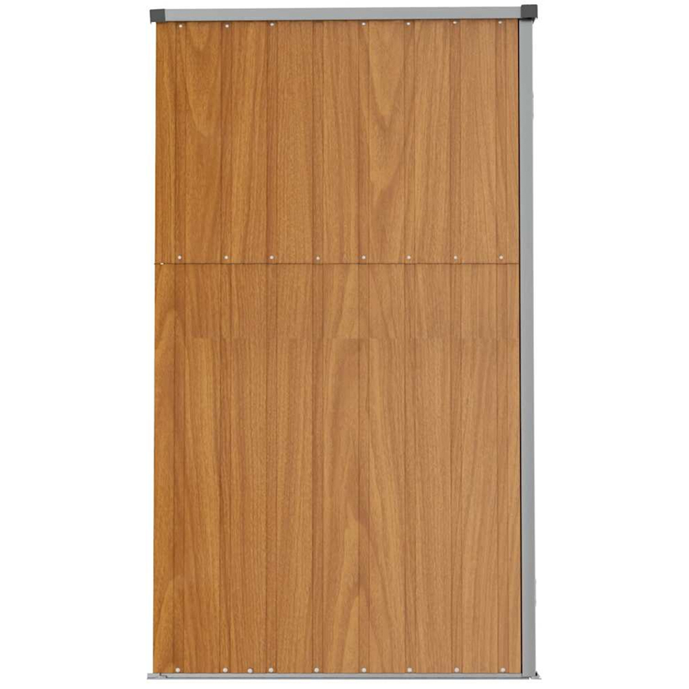 vidaXL 5.3 x 2.9ft Brown Galvanised Steel Pent Garden Shed Image 2