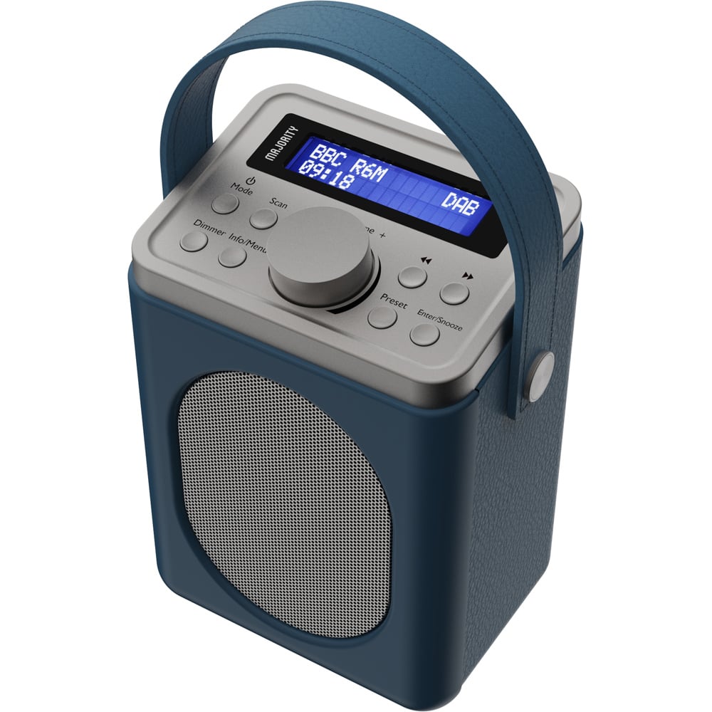 Majority Little Shelford Portable DAB and DAB FM Radio Blue and Grey Image 1