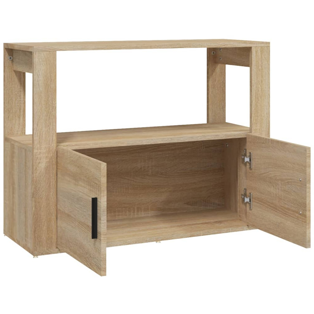 vidaXL 2 Door Single Shelf Sonoma Oak Sideboard Image 7