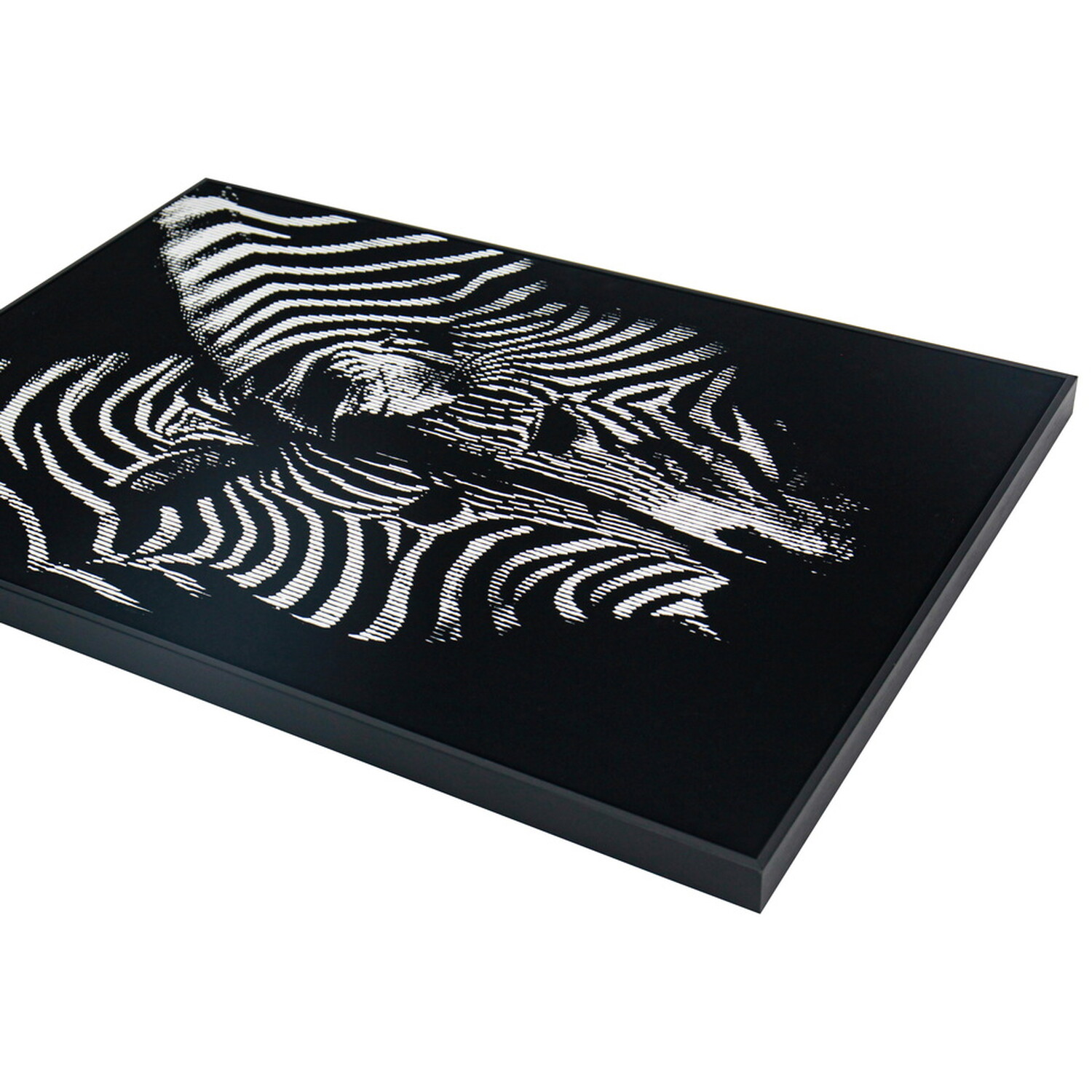 Zebra Mirage Framed Wall Art Black Image 3