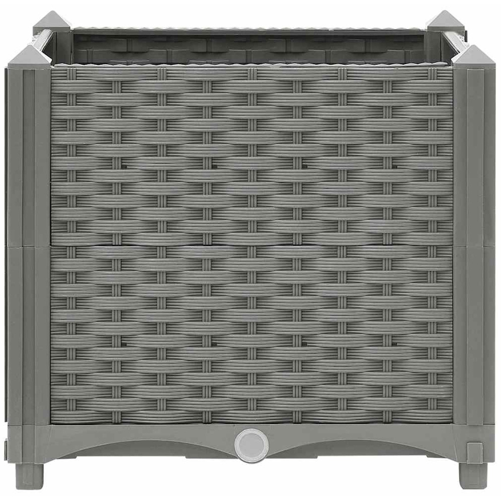 vidaXL Grey Plastic Raised Garden Bed 38 x 40 x 40cm Image 4