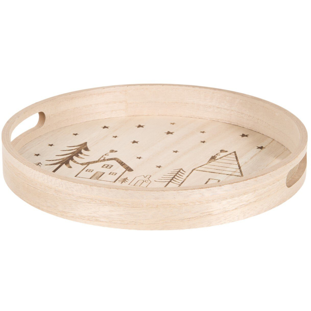 Scandi Wooden Tray Natural Image 3