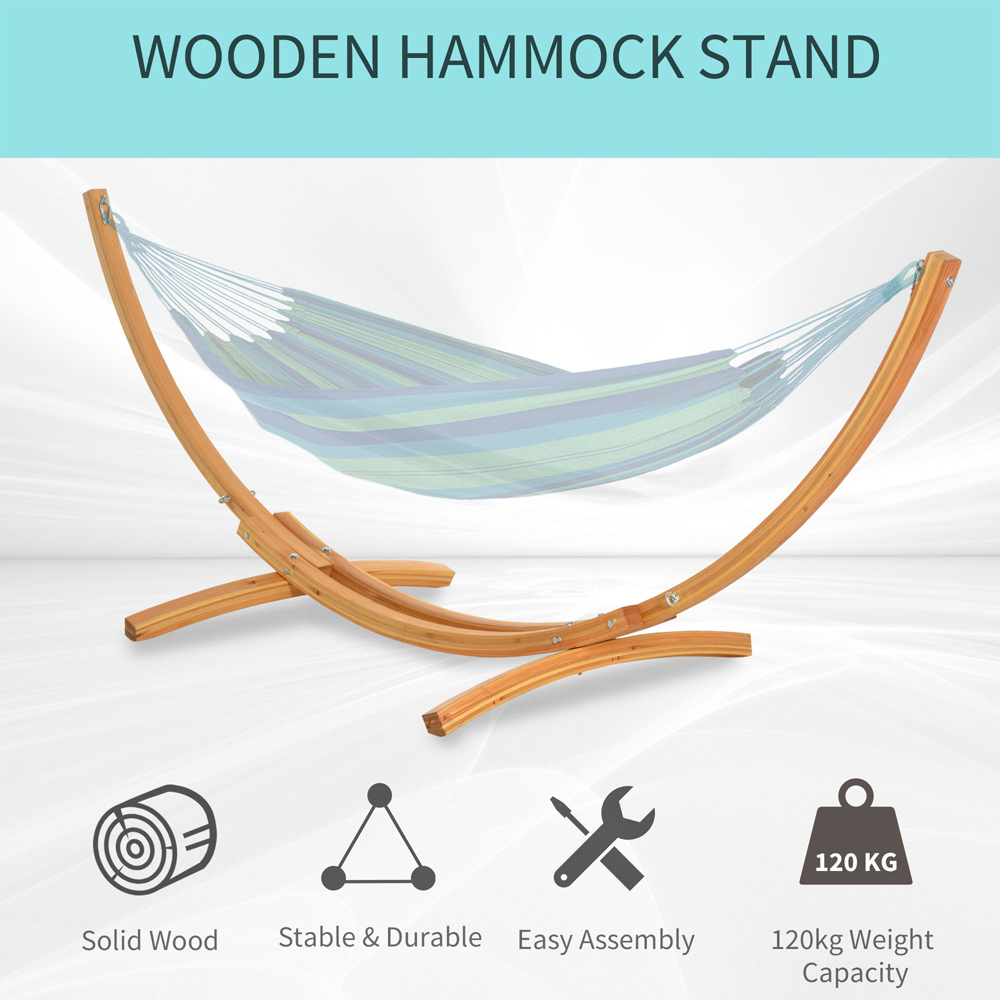 Outsunny Wooden Hammock Stand 3m Image 4