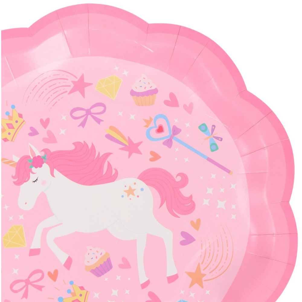 Pack of 10 Unicorn Paper Plates Image 5