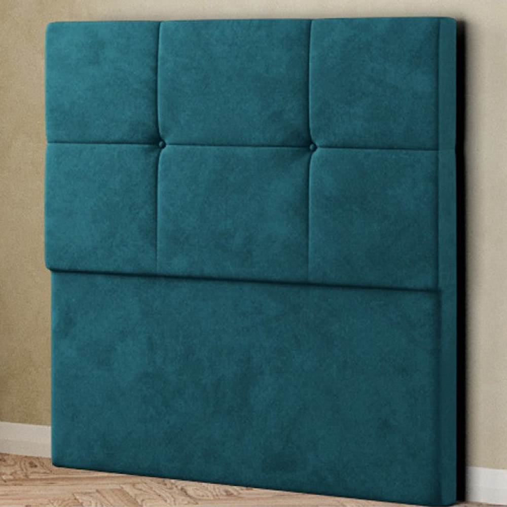 Eleganza Jacob Super King Size Emerald Plush Floor Standing Headboard Image 1