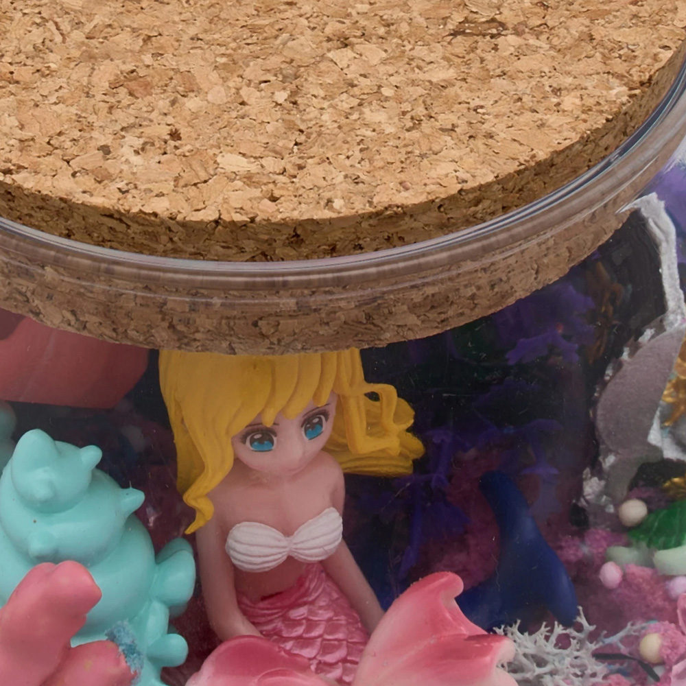 H&O Direct Kids DIY Mermaid LED Terrarium Kit with Remote Image 5