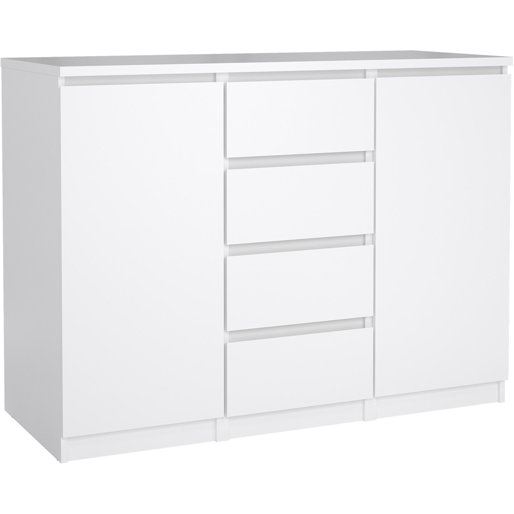 Florence 2 Door 4 Drawer White High Gloss Sideboard Image 2