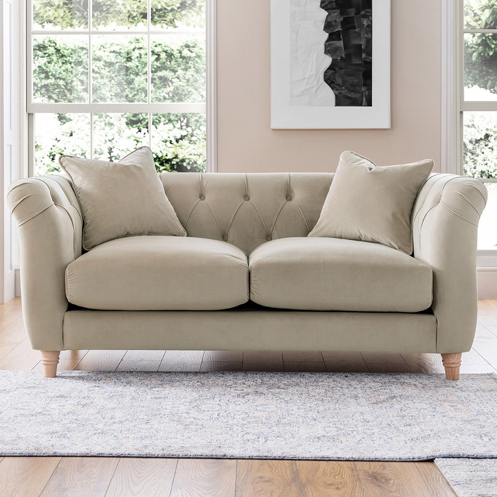 2 Seater Putty Velvet Sofa Image 1
