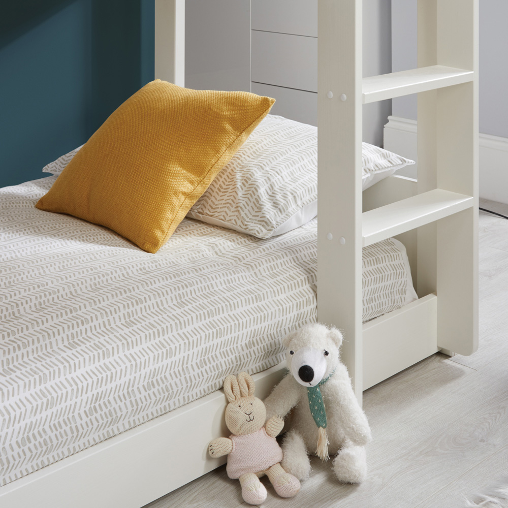 Bedmaster Snowdon 3 Tier White Bunk Bed with Spring Mattresses Image 3