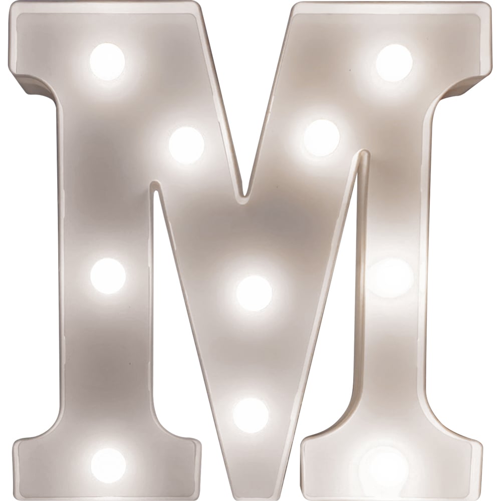 St Helens Battery Operated 3D LED Letter M Light Image 1