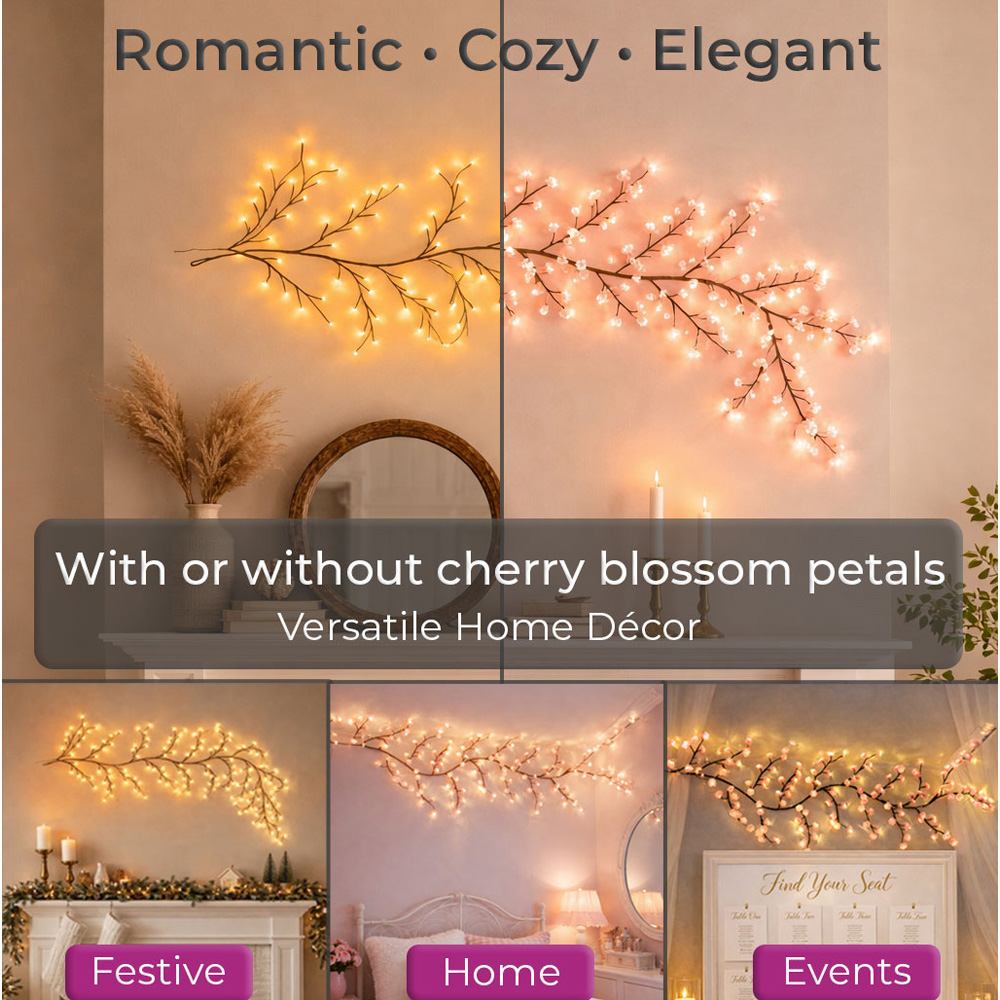 Neo 144 LED Cherry Blossom Battery Operated Fairy Light with Remote 2.3m Image 7