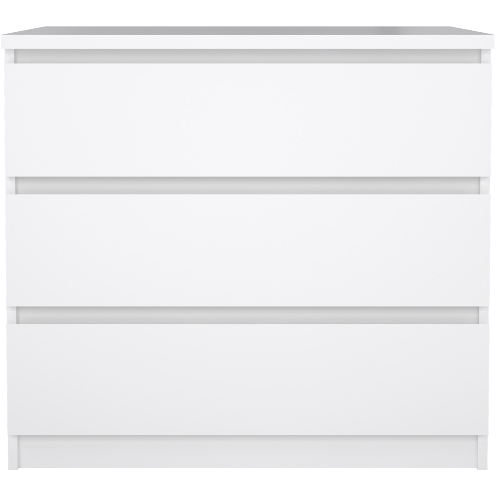 Florence 3 Drawer White High Gloss Chest of Drawers Image 3