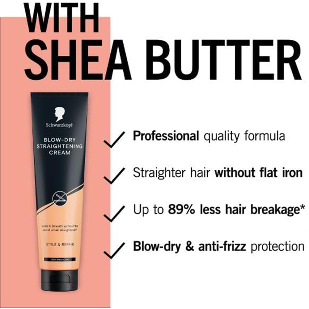 Schwarzkopf Sleeky Smooth Anti-Frizz Straightening Lotion Styling Cream 150ml 3 Pack Image 6