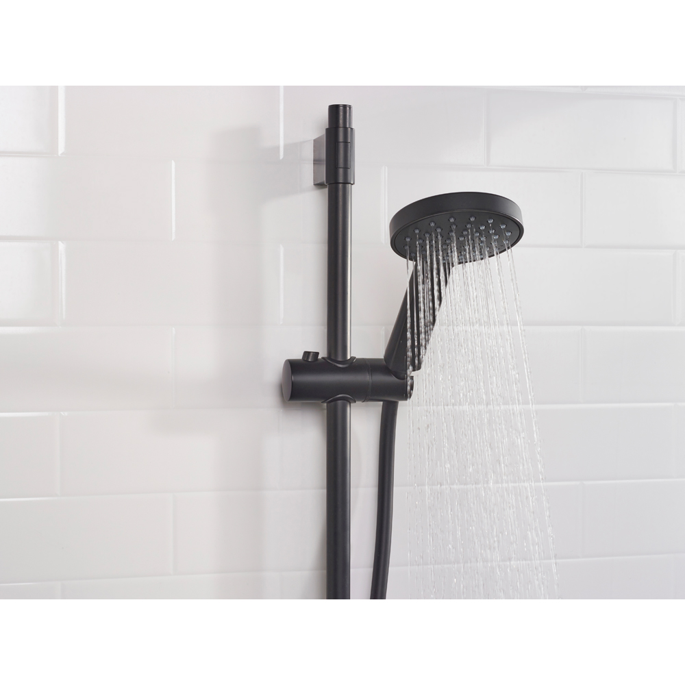 Bristan Onza Matt Black Thermostatic Exposed Shower Valve with Single-Function Handset Image 4