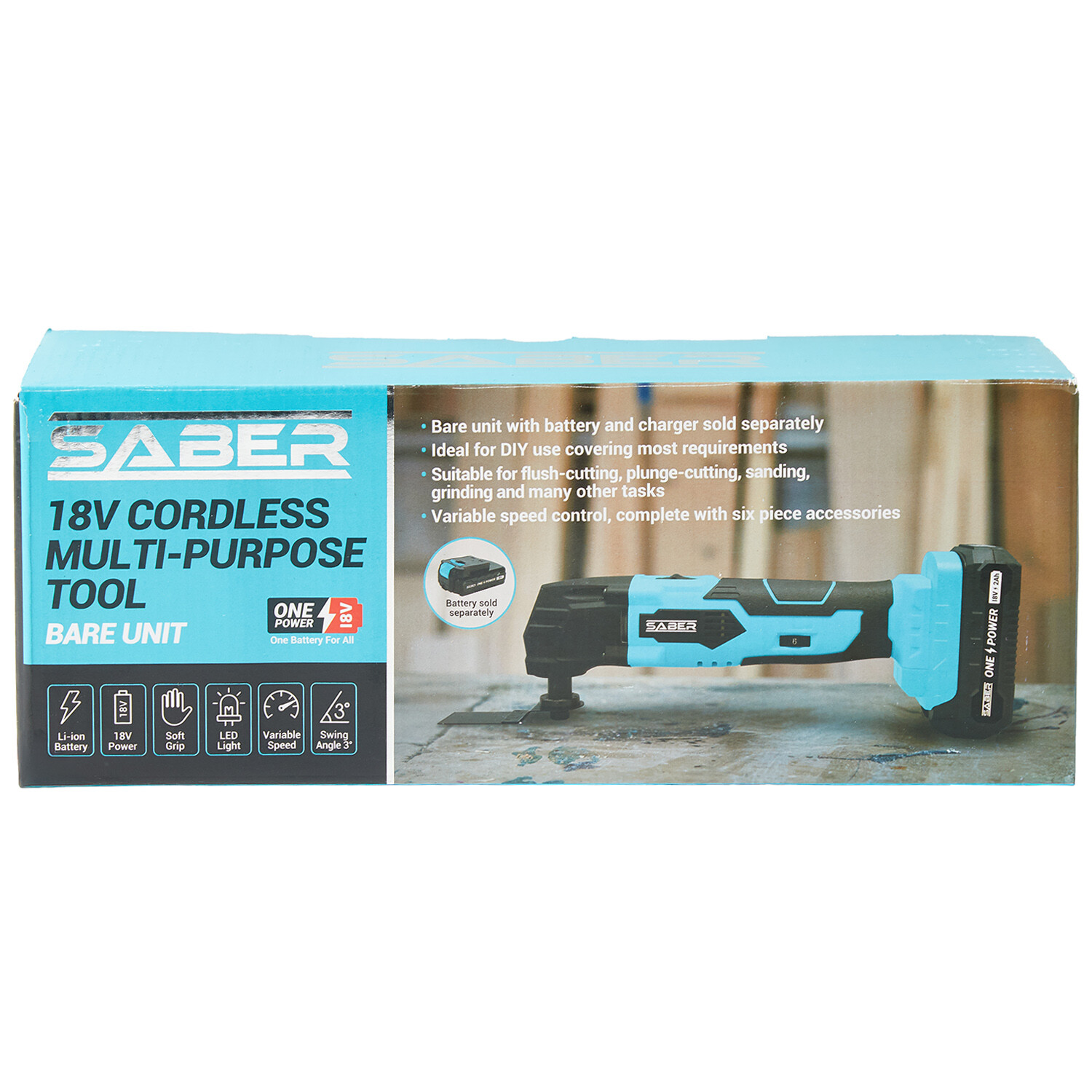 Saber 18V One Battery Cordless Multi Tool Bare Unit Image 3