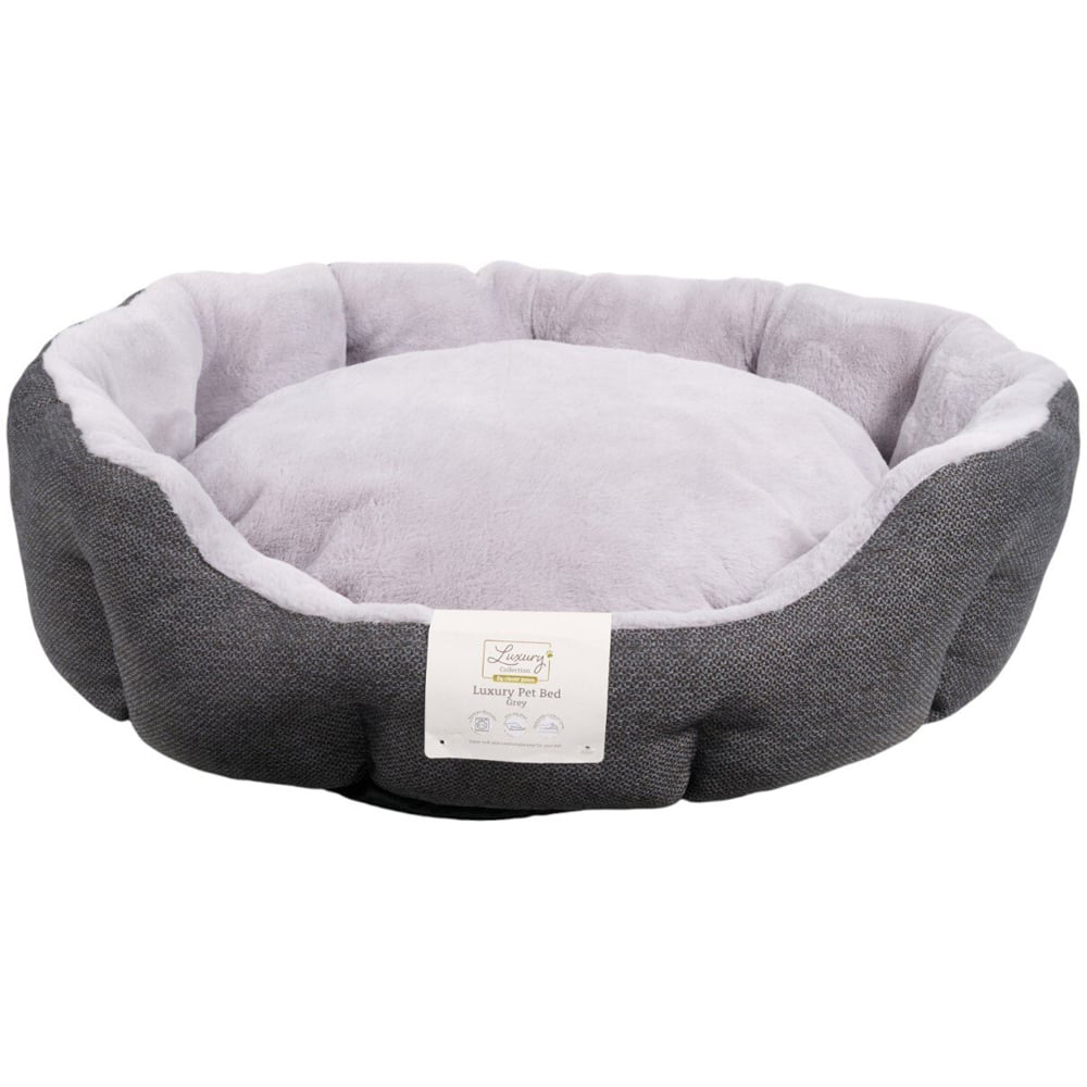 Luxurious Pet Bed Grey L Image 1