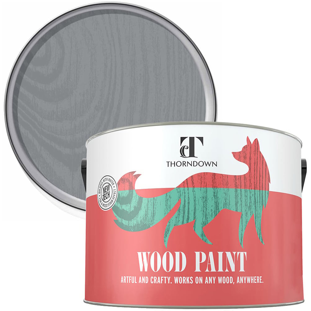Thorndown Lead Grey Satin Wood Paint 2.5L Image 1