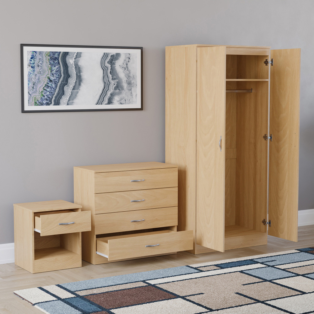 VIDA DESIGNS Riano Pine 3 Piece Bedroom Furniture Set Image 4