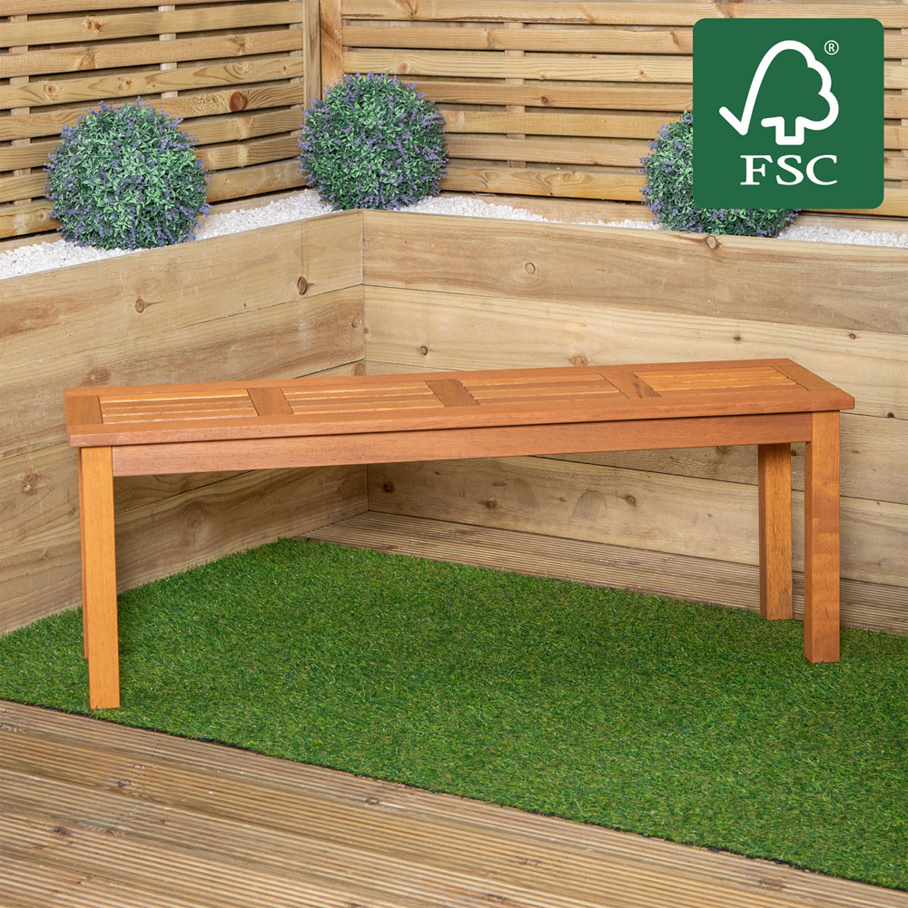 Samuel Alexander Coniston 2 Seater Wooden Garden Bench Stool Image 8