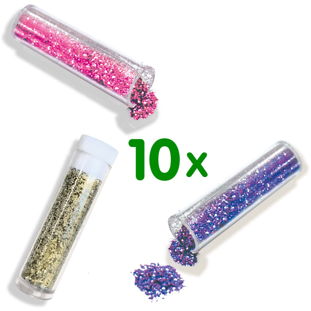 SES Creative Assorted Colour Biodegradable Glitter 10 Pack Image 5