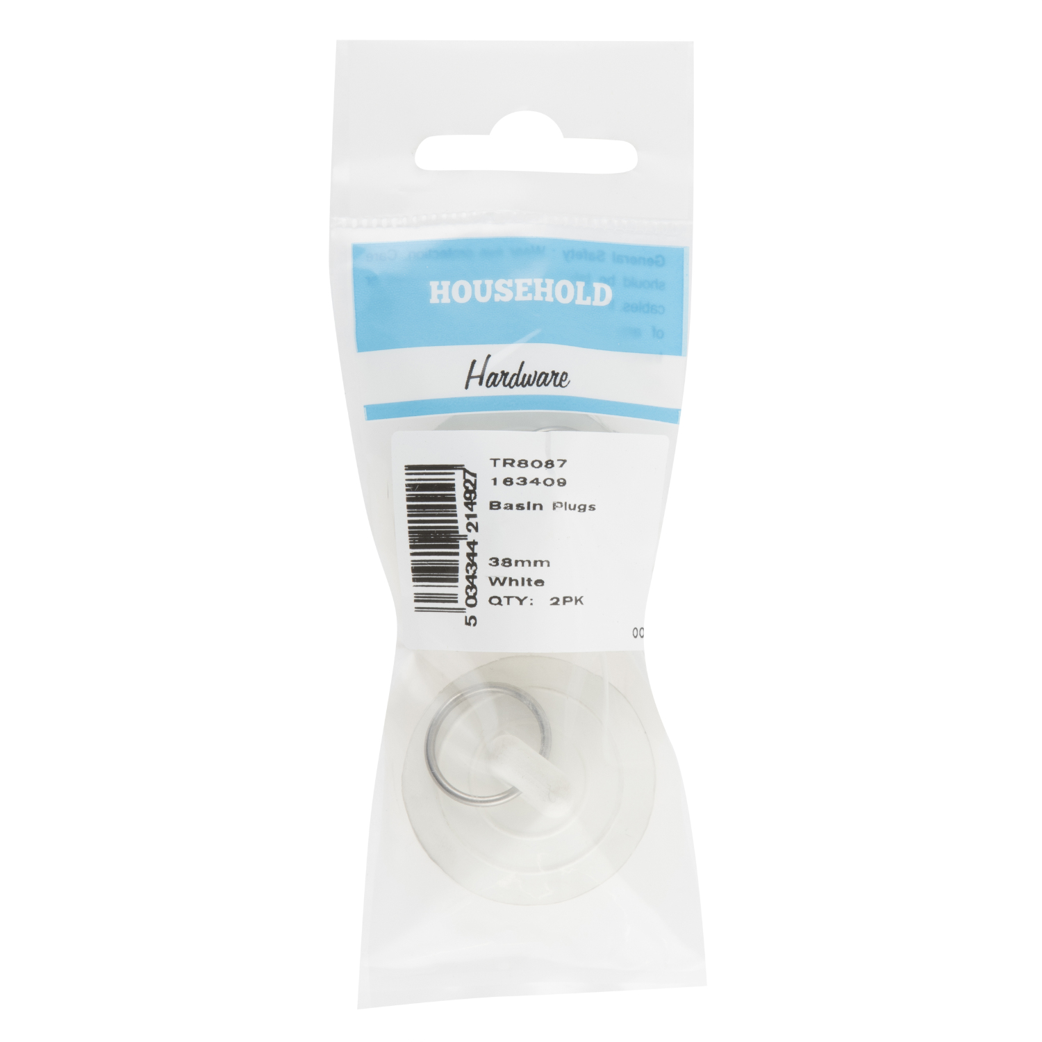 Hiatt White Basin Plugs 38mm Image 1