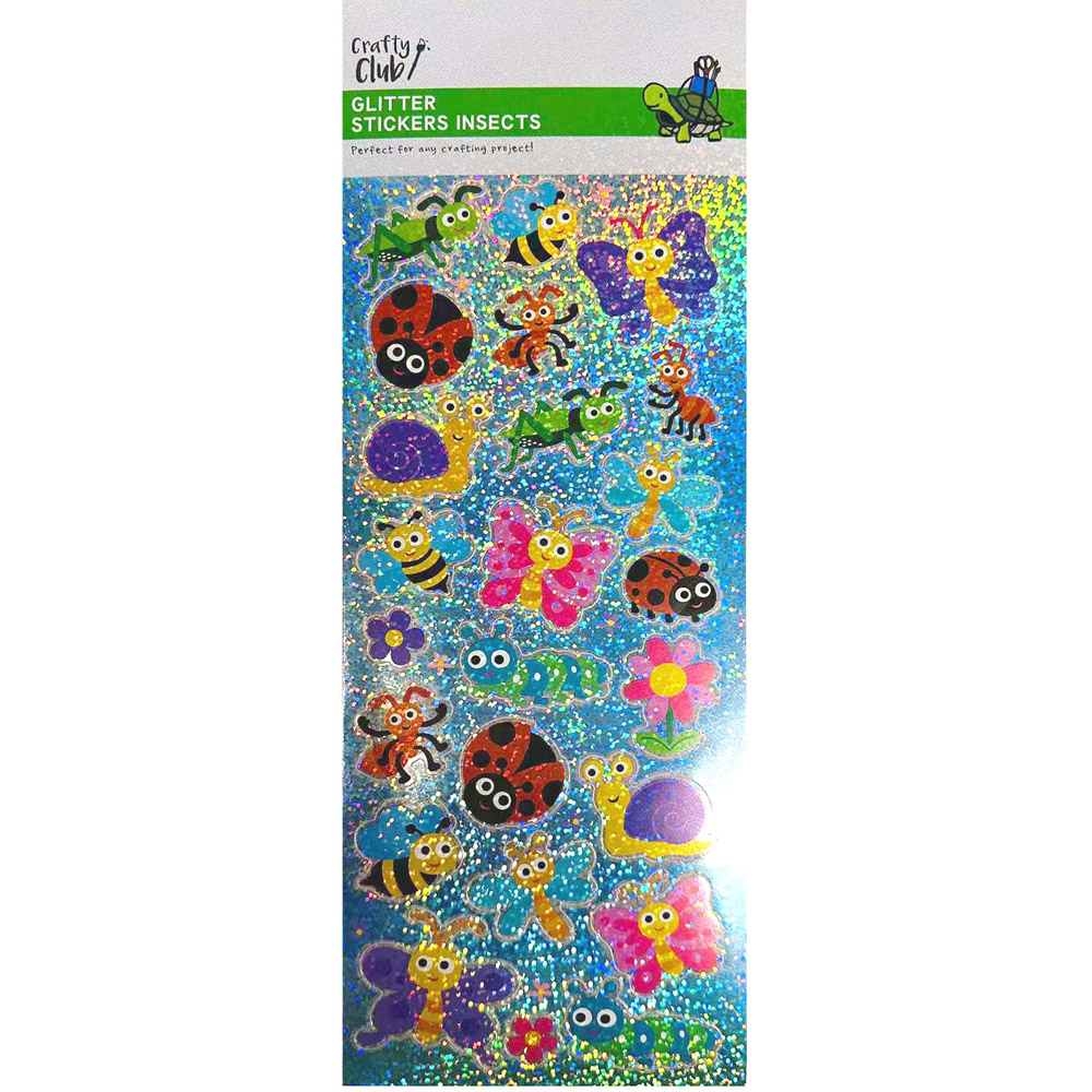 Crafty Club Glitter Stickers - Insects Image 1