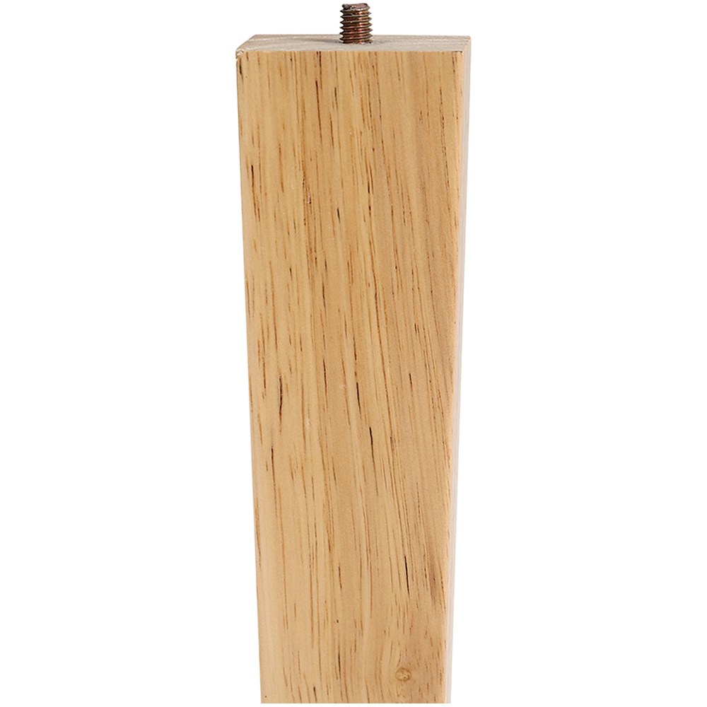 Living and Home Square Solid Oak Wood Furniture Leg 20cm 4 Pack Image 3