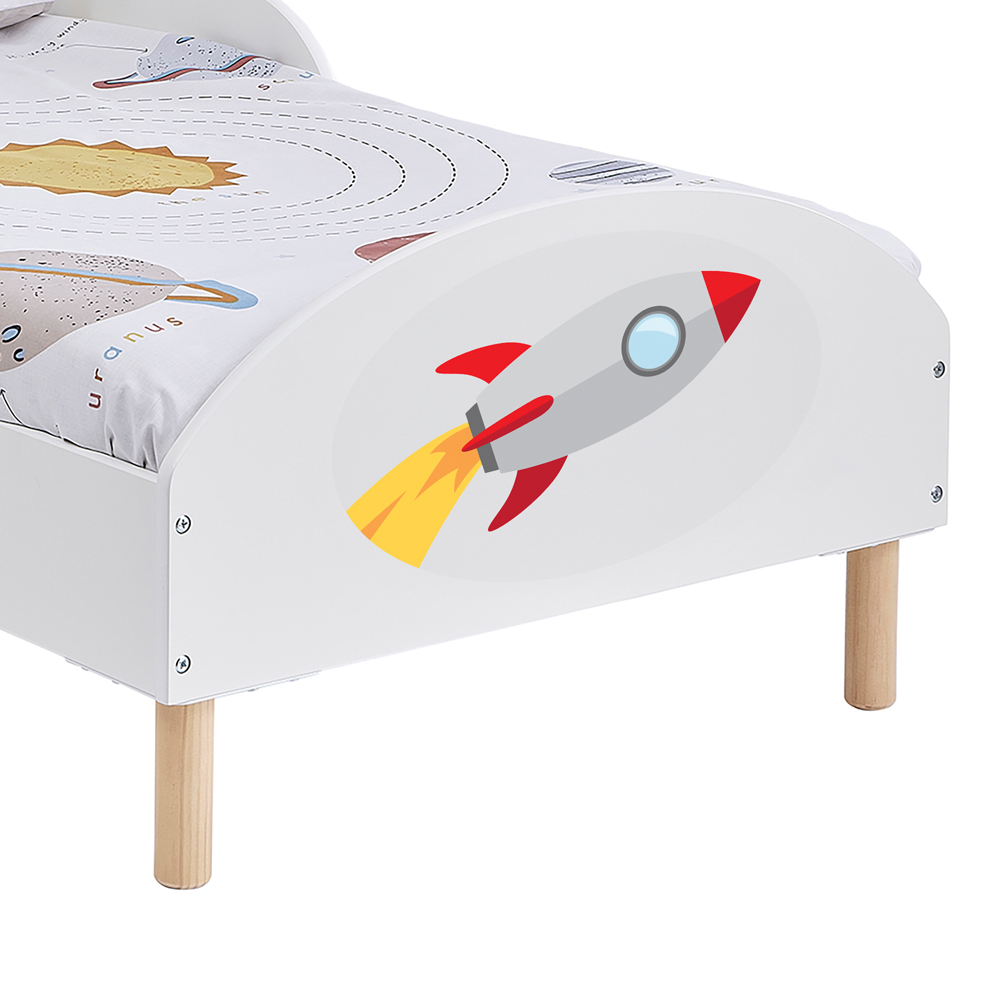 Liberty House Toys Single Toddler White Rocket Bed Image 3