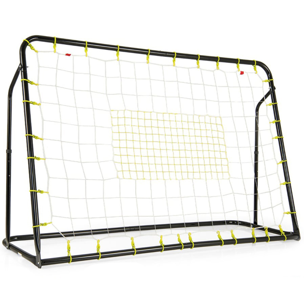 Costway 2 in 1 Black Kids Soccer Rebounder and Goal Image 1